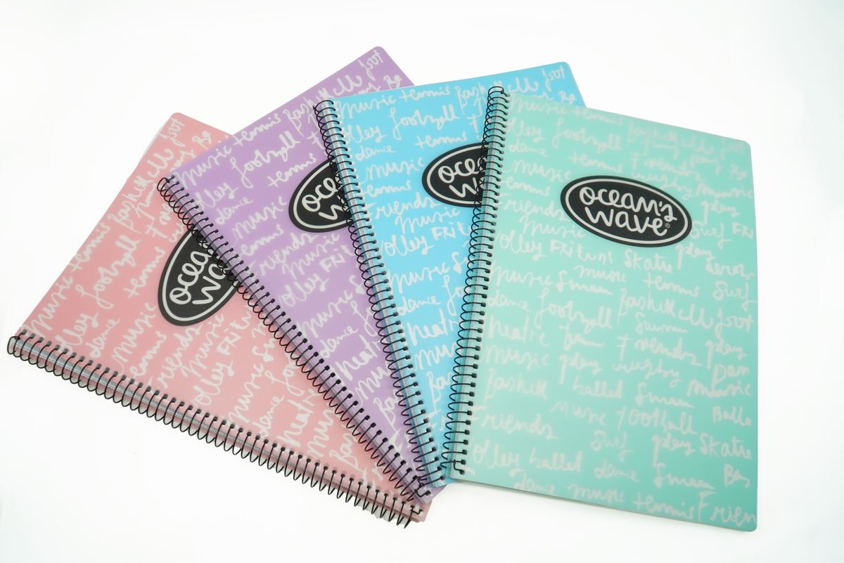 Cuaderno Folio Tapa Plástico Pastel