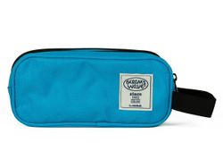 Estuche 3 Cremalleras Azul Neón