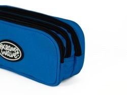 Estuche 3 Cremalleras Azul Oscuro
