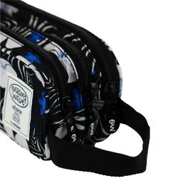 Estuche 3 Cremalleras Bali Gris