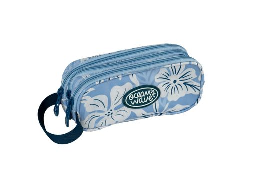 Estuche 3 Cremalleras Bora Bora Azul