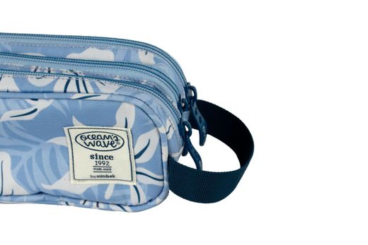 Estuche 3 Cremalleras Bora Bora Azul