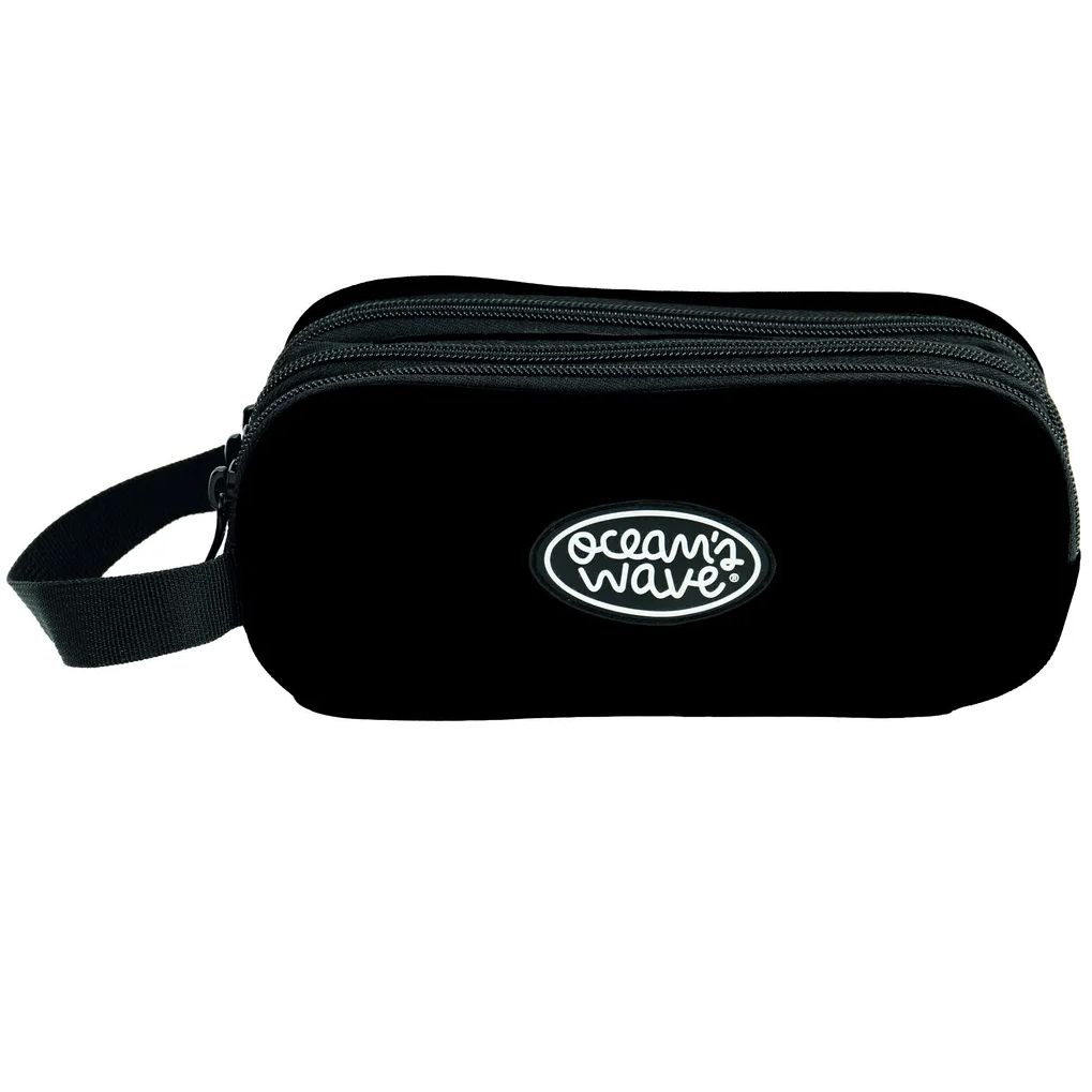 Estuche 3 Cremalleras Negro