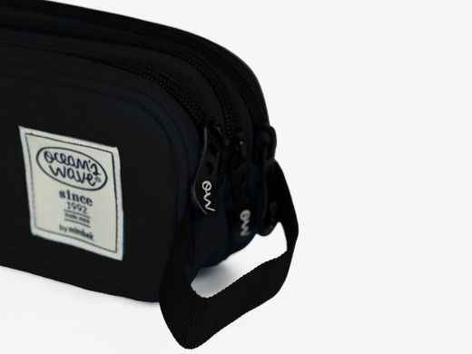 Estuche 3 Cremalleras Negro