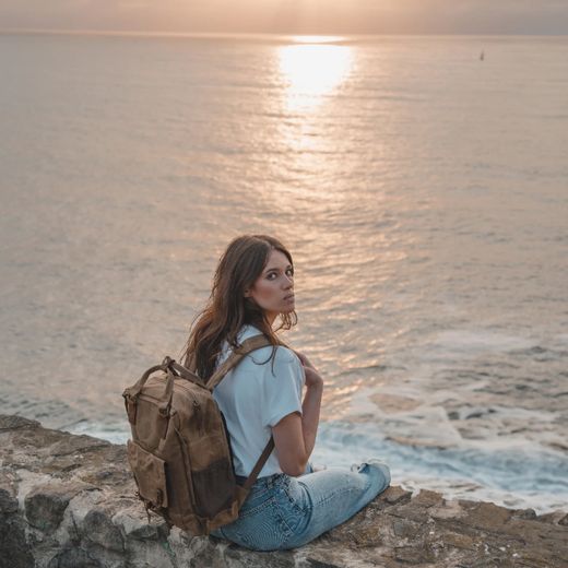 Mochila Canvas Camel