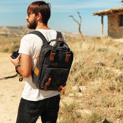 Mochila Canvas Gris