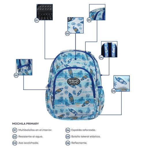 Mochila escolar Primary Nalu