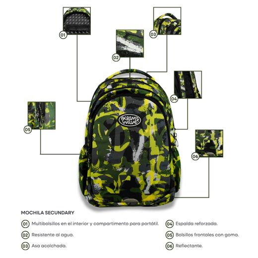 Mochila escolar Secundary Onda