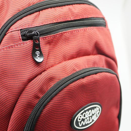 Mochila Multizipper Granate Olas