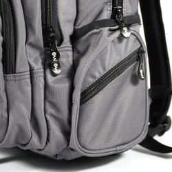 Mochila Multizipper Gris Olas