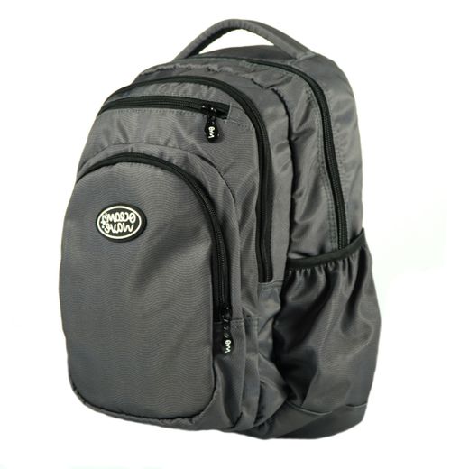 Mochila Multizipper Gris Olas
