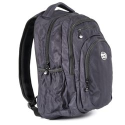 Mochila Multizipper Negra Olas