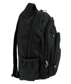 Mochila Multizipper Negra Lisa