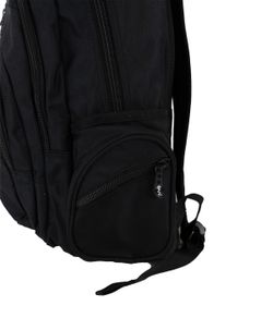 Mochila Multizipper Negra Lisa