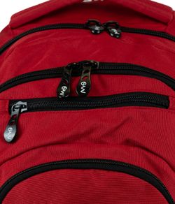 Mochila Multizipper Roja