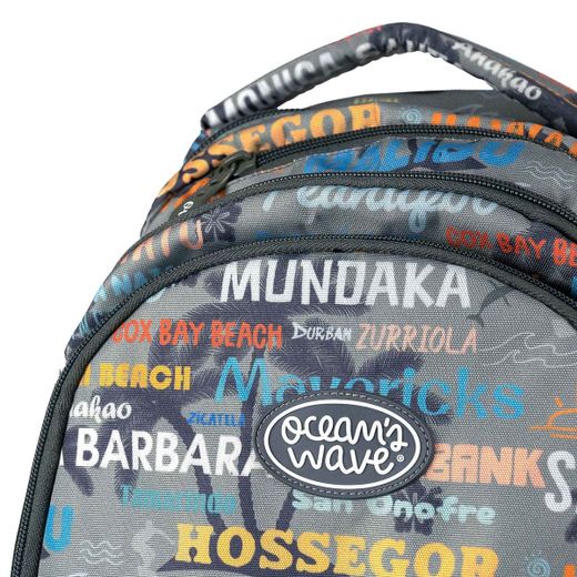 Mochila escolar Secundary Malibu Gris