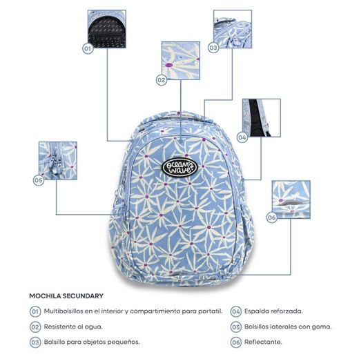 Mochila escolar Secundary Zig-Zag