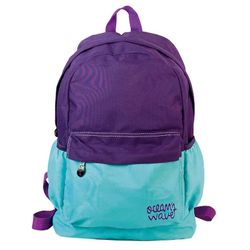 Mochila Tendencia Bicolor Morado/Azul