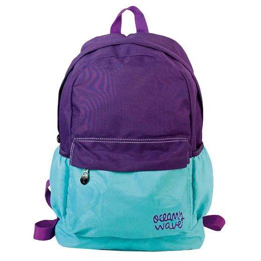 Mochila Tendencia Bicolor Morado/Azul